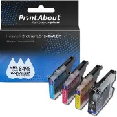 PrintAbout Huismerk vervangt Brother LC-1240VALBP Inktcartridge 4-kleuren Multipack