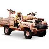 Tamiya Modelbouwpakket Auto - 35076 British SAS Land Rover Pink Panther w/1 Figure Plastic - 1:35 - Modelbouw