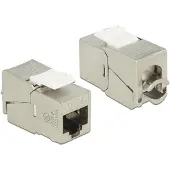 DeLOCK STP CAT6a 10 Gigabit Keystone module RJ45 - LSA (toolless) - compact / gegoten zink