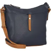 Tom Tailor Schoudertas 'Novara' donkerblauw / bruin