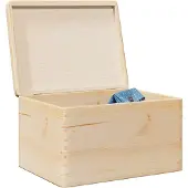vidaXL Houten kist met deksel 40x30x23 cm massief grenenhout