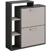 Vicco Orlando Schoenenkast – 80 x 90 cm Antraciet/grijs