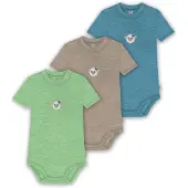 Normani Rompertje/body 'Tihoi' blauw / grijs / groen / wit