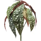 Emerald Begonia maculata bush 33 cm /12lvs kunstbloem zijde nepbloem