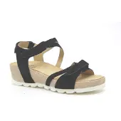 Durea 7421 wijdte H Sandalen | Maat 8 Dames Zwart