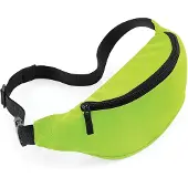 Bagbase 2x Heuptasjes/buideltasjes limegroen 38 cm - festivaltasjes