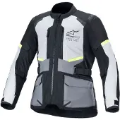 Alpinestars Andes Air, textieljas Drystar ,Lichtgrijs/Donkergrijs/Zwart/Neon-Geel ,S