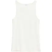 KnowledgeCotton Apparel Tanktop Women Rib Racer Star White-XS