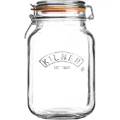 Kilner vierkante weckpot met beugelsluiting Helder, 2 L