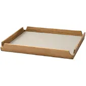 Lind DNA Dienblad Square S Airy Nupo Oyster White / Teak