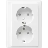 Merten Schneider Electric M-Smart wandcontactdoos RA KV dubbel inbouw Glanzend wit