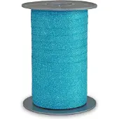 Pattberg Geschenkband Poly Glitter 1 cm x 100 m, Blau