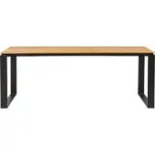 Ebuy24 Martinus tuintafel 100x210cm zwart,teak decor.