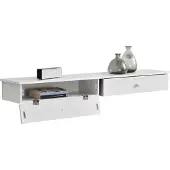 En.casa [] Wandplank met deur 2 stuks set - wit