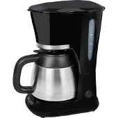 Exquisit KA 6501, zwarte koffiemachine | Thermoskan | Geschikt voor 4-8 kopjes | Zwart