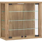 VCM VitrosaS vitrinekast wandmontage 2 deuren eik decor.