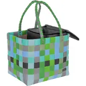 Normani Shopper blauw / groen / zwart