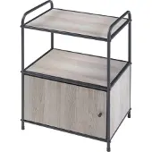 En.casa Nachtkast Gulen 60x43x33 cm zwart en eikenkleurig