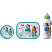 Mepal lunchset (pop-up fles, lunchbox & fruitbox) Campus - 400 + 750 + 300 ml - Broodtrommel en Drinkbeker voor kinderen - Bento box - Pop-up drinkfles - Disney Princess