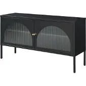 En.casa TV meubel Karlskrona 115x35x64 cm zwart mat []