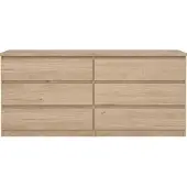 Ebuy24 Naia kommode 6 lades eiken decor.