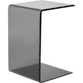 Beliani LOURDES - Bijzettafel - Zwart - Veiligheidsglas