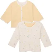 Noppies Gebreid vest 'Obion' crème / bruin / geel