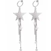 Charme Bijoux Klem oorbellen- ster- zilverkleur-geen gaatje-