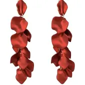 Charme Bijoux Oorbellen- Bordeauxrood- Cyril- lang-
