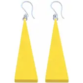 Charme Bijoux Allergievrij houten oorhangers geel Saheli-