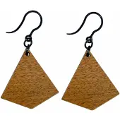Charme Bijoux Allergievrij oorbellen-hout -bruin-