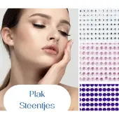 Charme Bijoux 100 plakoorbellen- wit -roze -paars-geen gaatje-