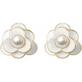 Charme Bijoux Allergievrije oorknopjes- bloem Synthetische parel