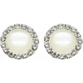 Charme Bijoux Allergievrije oorbellen-ivoor strass-