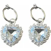 Charme Bijoux Klem oorbellen- Hart - geen gaatje-