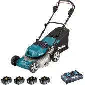Makita Geluidsarme Accugrasmaaier - 2 x 18V - 46 cm Maaibreedte - 60 L Grasopvangbak
