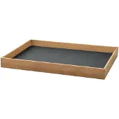 Lind DNA Even teakhouten dienblad square M Nupo anthracite