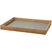 Lind DNA Even teakhouten dienblad square M Nupo light grey