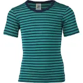 Engel - Kinder Unterhemd S/S - Merino-ondergoed 92, turkoois/blauw