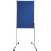 Franken Proline Trainingsbord Gecombineerd Flipover MTF801303 Vrijstaand Mobiel Dubbelzijdig Magnetisch Whiteboard, vilt Blauw 78 x 125 cm