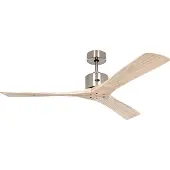 CasaFan MACAU 132 BN-NT Plafondventilator 39 W (Ø x h) 132 cm x 350 mm Chroom (geborsteld) Met afstandsbediening, Met wintermodus