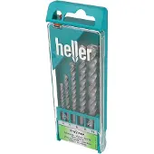 Heller 17745 0 Carbide Steen-spiraalboorset 5-delig 4 mm, 5 mm, 6 mm, 8 mm, 10 mm Cilinderschacht 1 set(s)