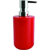MSV Zeeppompje/dispenser Porto - PS kunststof - rood/zilver - 7 x 16 cm - 260 ml