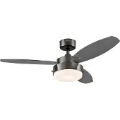 WESTINGHOUSE Alloy plafondventilator met verlichting, zwart, stil, , ALLOY, Zwart, Woonkamer, Metaal, Modern