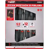 AWTOOLS Schroevendraaierset - - - 12 stuks - Verstevigd CrV S2 staal - Antislip TPR handvat