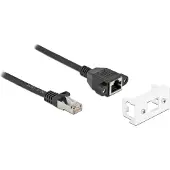 DeLOCK Network Extension Cable for Easy 45 Module S/FTP RJ45 plug to RJ45 jack Cat.6A 3 m black