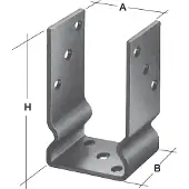 GAH Alberts U-Pfostenträger ETA-10/0210 91x150x100x60mm feuerverzinkt zum Aufschrauben
