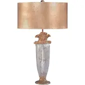 Flambeau LED Tafellamp Bienville | 1X E27 Max 60W | Silver/Gold and Brown