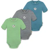 Normani Rompertje/body 'Tihoi' blauw / grijs / groen / wit