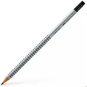 Faber-Castell GRIP 2001 Kleurpotlood B met gum Zwart Set van 12 (Import Verenigd Koninkrijk)